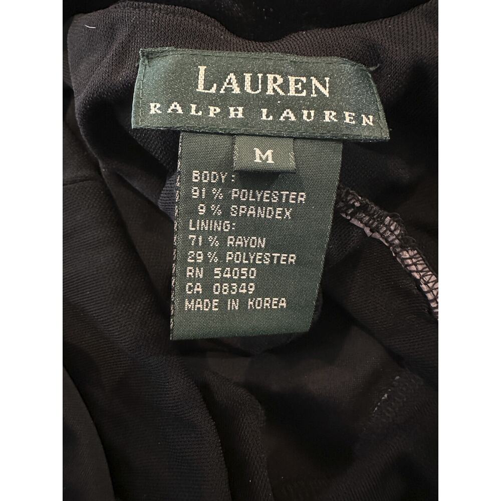 Vtg Lauren Ralph Lauren Velvet Black Maxi Dress Drape Back Evening Gown Medium - Picture 14 of 15
